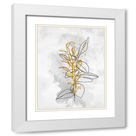 Flower Cloud I White Modern Wood Framed Art Print with Double Matting by Smith, Karen