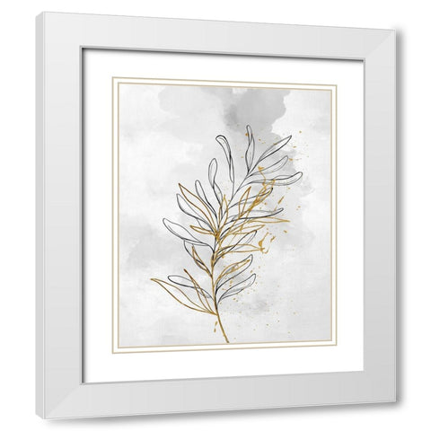 Flower Cloud II White Modern Wood Framed Art Print with Double Matting by Smith, Karen