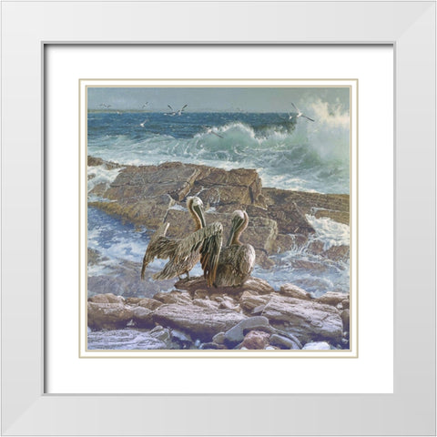 Deep Sea I White Modern Wood Framed Art Print with Double Matting by Hunziker, Steve