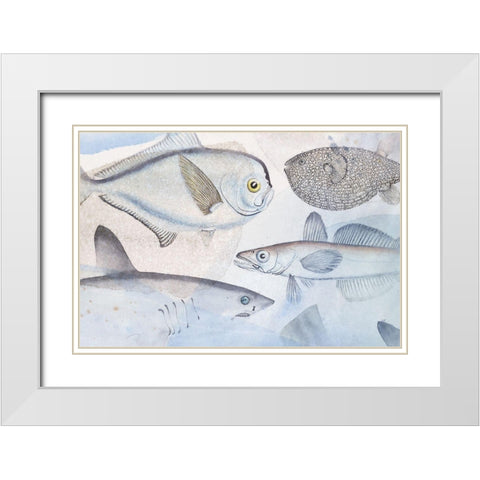Deep Sea III White Modern Wood Framed Art Print with Double Matting by Hunziker, Steve