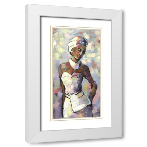 Nombeti II White Modern Wood Framed Art Print with Double Matting by Eaton, Winnie