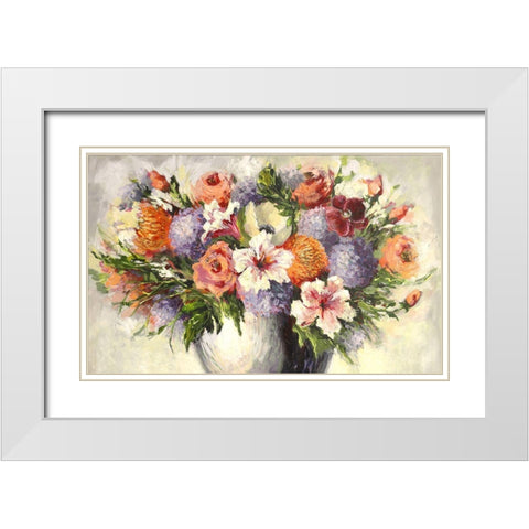 Spring White Modern Wood Framed Art Print with Double Matting by Eaton, Winnie