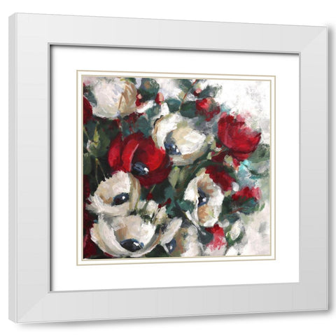 White And Red II White Modern Wood Framed Art Print with Double Matting by Eaton, Winnie