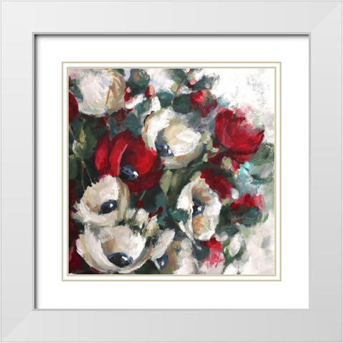 White And Red II White Modern Wood Framed Art Print with Double Matting by Eaton, Winnie
