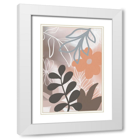 Botanical Garden II White Modern Wood Framed Art Print with Double Matting by Haase, Andrea