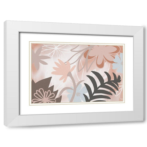 Flower Show II White Modern Wood Framed Art Print with Double Matting by Haase, Andrea