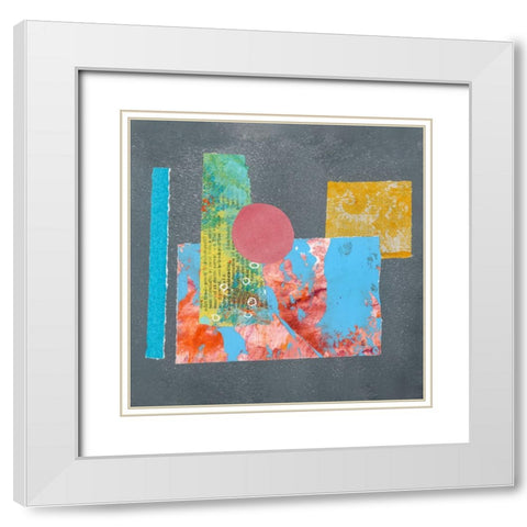 Playful Cut I White Modern Wood Framed Art Print with Double Matting by Haase, Andrea