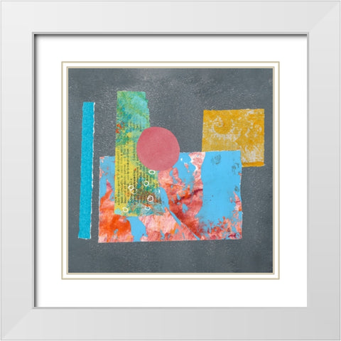 Playful Cut I White Modern Wood Framed Art Print with Double Matting by Haase, Andrea