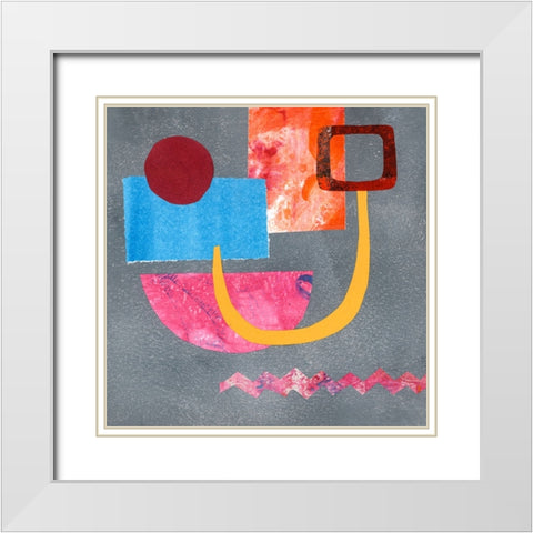 Playful Cut II White Modern Wood Framed Art Print with Double Matting by Haase, Andrea