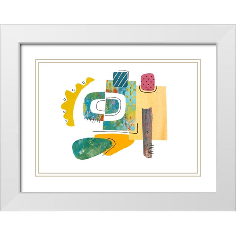 Fancy Cut IV White Modern Wood Framed Art Print with Double Matting by Haase, Andrea