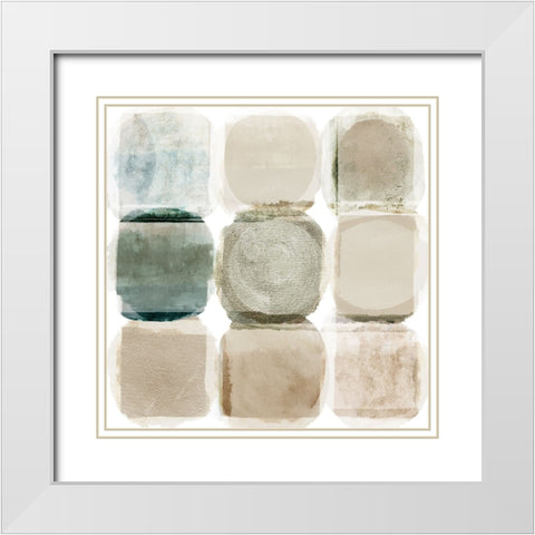 Beach Rocks II White Modern Wood Framed Art Print with Double Matting by Kouta, Flora