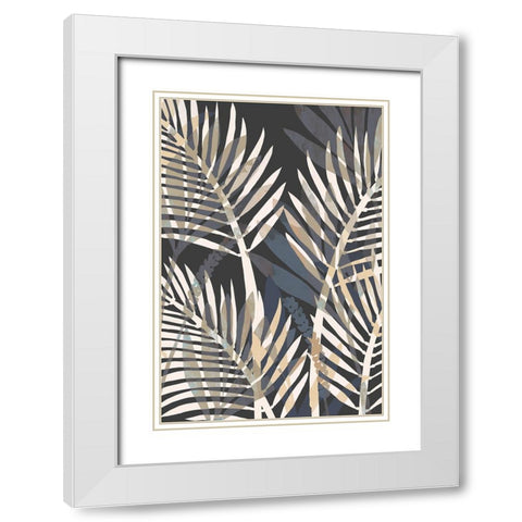 Palmeiras I White Modern Wood Framed Art Print with Double Matting by Kouta, Flora