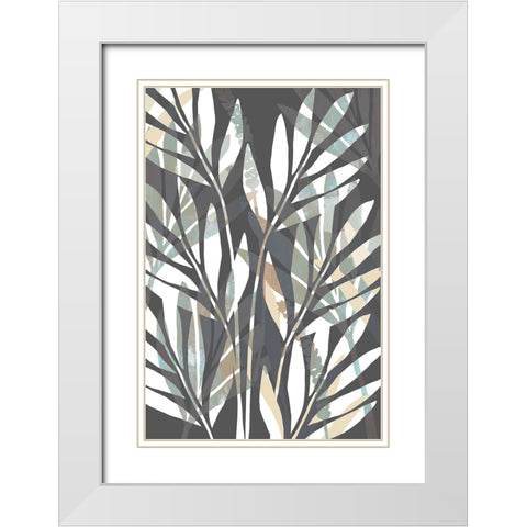 Palmeiras II White Modern Wood Framed Art Print with Double Matting by Kouta, Flora