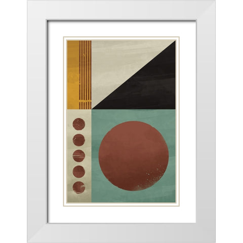 Abstract Geometric I White Modern Wood Framed Art Print with Double Matting by Williams, Gary