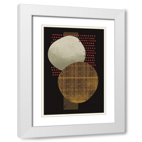 Abstract Geometric IX White Modern Wood Framed Art Print with Double Matting by Williams, Gary