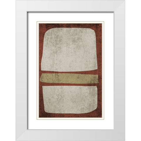 Mid Century Modern Art Abstract Shapes VIII White Modern Wood Framed Art Print with Double Matting by Orlov, Irena