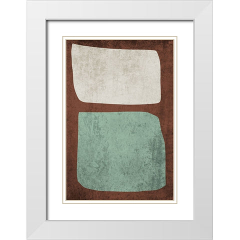 Mid Century Modern Art Abstract Shapes IX White Modern Wood Framed Art Print with Double Matting by Orlov, Irena