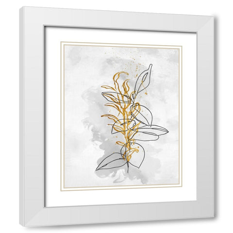 Flower Cloud I White Modern Wood Framed Art Print with Double Matting by Smith, Karen