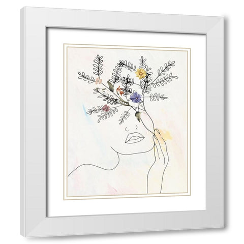 Femme I White Modern Wood Framed Art Print with Double Matting by Smith, Karen