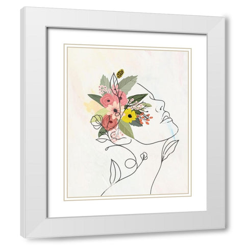 Femme II White Modern Wood Framed Art Print with Double Matting by Smith, Karen