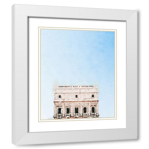Paris Apartment Balcony White Modern Wood Framed Art Print with Double Matting by Curinga, Kim