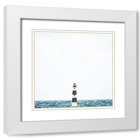 Lighthouse White Modern Wood Framed Art Print with Double Matting by Curinga, Kim