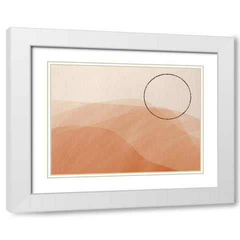 Warm Sunset II White Modern Wood Framed Art Print with Double Matting by Holman, Nicholas