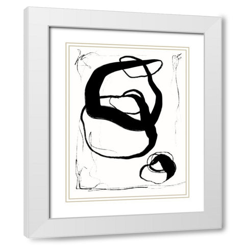 Entangled I White Modern Wood Framed Art Print with Double Matting by Holman, Nicholas