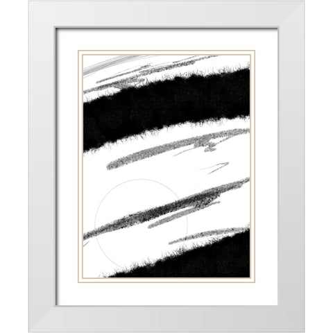 Swiping I White Modern Wood Framed Art Print with Double Matting by Holman, Nicholas