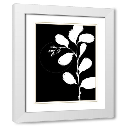 Botanical Silhouette II White Modern Wood Framed Art Print with Double Matting by Holman, Nicholas