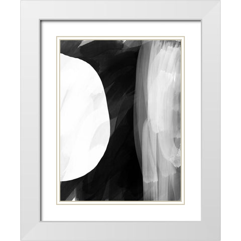 Missing Piece I White Modern Wood Framed Art Print with Double Matting by Holman, Nicholas