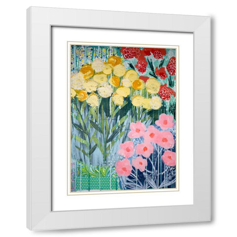 Summer Fragment White Modern Wood Framed Art Print with Double Matting by Hampe, Shelley