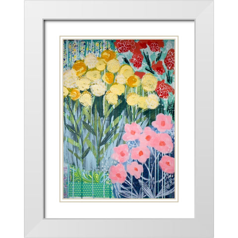 Summer Fragment White Modern Wood Framed Art Print with Double Matting by Hampe, Shelley