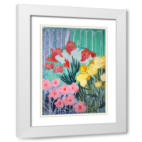 Summer Snippet White Modern Wood Framed Art Print with Double Matting by Hampe, Shelley