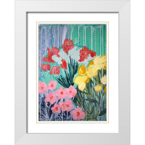 Summer Snippet White Modern Wood Framed Art Print with Double Matting by Hampe, Shelley