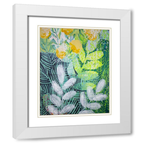 Spring Beginning White Modern Wood Framed Art Print with Double Matting by Hampe, Shelley