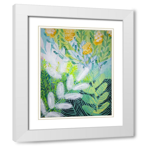Fresh Beginning White Modern Wood Framed Art Print with Double Matting by Hampe, Shelley