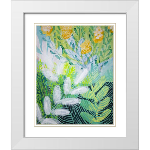 Fresh Beginning White Modern Wood Framed Art Print with Double Matting by Hampe, Shelley