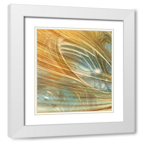 Coarse Fluctuation I White Modern Wood Framed Art Print with Double Matting by Hunziker, Steve