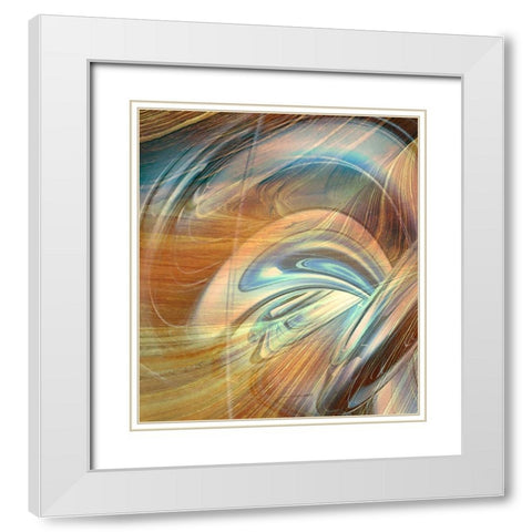 Coarse Fluctuation II White Modern Wood Framed Art Print with Double Matting by Hunziker, Steve