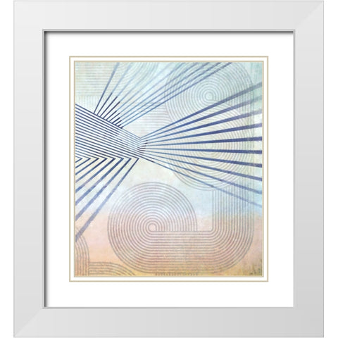 Straight Away III White Modern Wood Framed Art Print with Double Matting by Hunziker, Steve