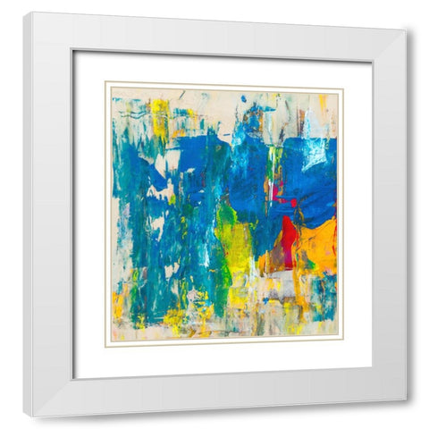 Bright Abstract I White Modern Wood Framed Art Print with Double Matting by Hunziker, Steve