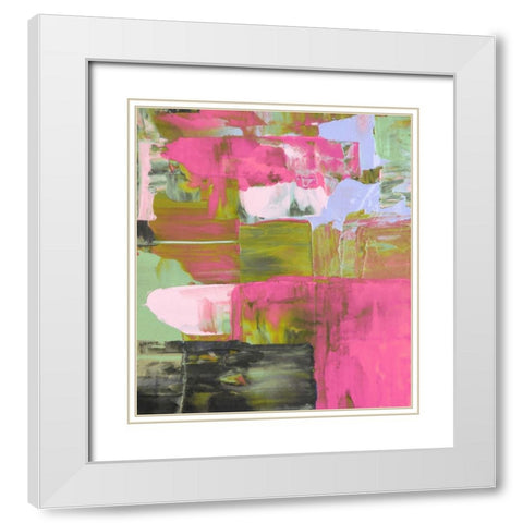 Bright Abstract IV White Modern Wood Framed Art Print with Double Matting by Hunziker, Steve