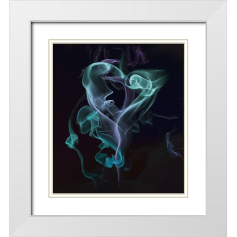 Smoke II White Modern Wood Framed Art Print with Double Matting by Hunziker, Steve