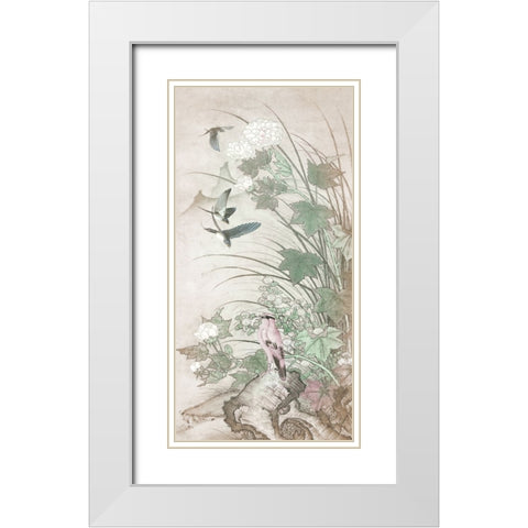 Chinoiserie III White Modern Wood Framed Art Print with Double Matting by Hunziker, Steve