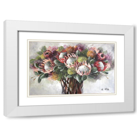 Proteas White Modern Wood Framed Art Print with Double Matting by Eaton, Winnie