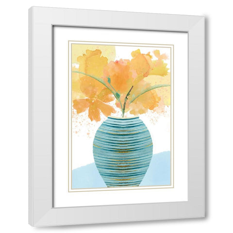 Vibrant Still Life I White Modern Wood Framed Art Print with Double Matting by Kouta, Flora
