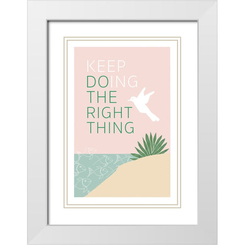 Love Our Planet II White Modern Wood Framed Art Print with Double Matting by Kouta, Flora