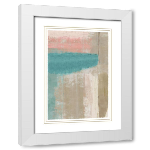 Pastel Blush I White Modern Wood Framed Art Print with Double Matting by Kouta, Flora