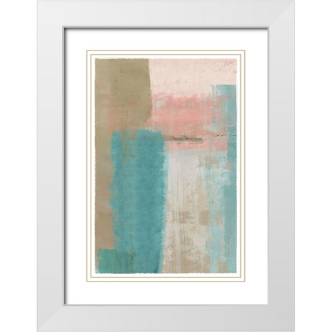 Pastel Blush II White Modern Wood Framed Art Print with Double Matting by Kouta, Flora